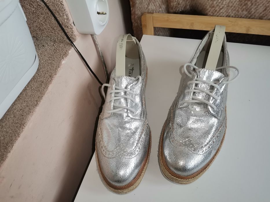 Сребристи Обувки Tamaris 38н.