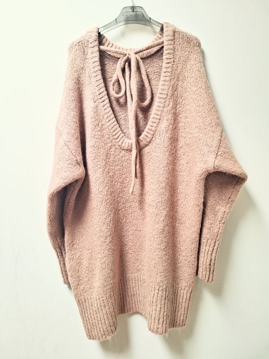 Zara пуловер с отворен гръб