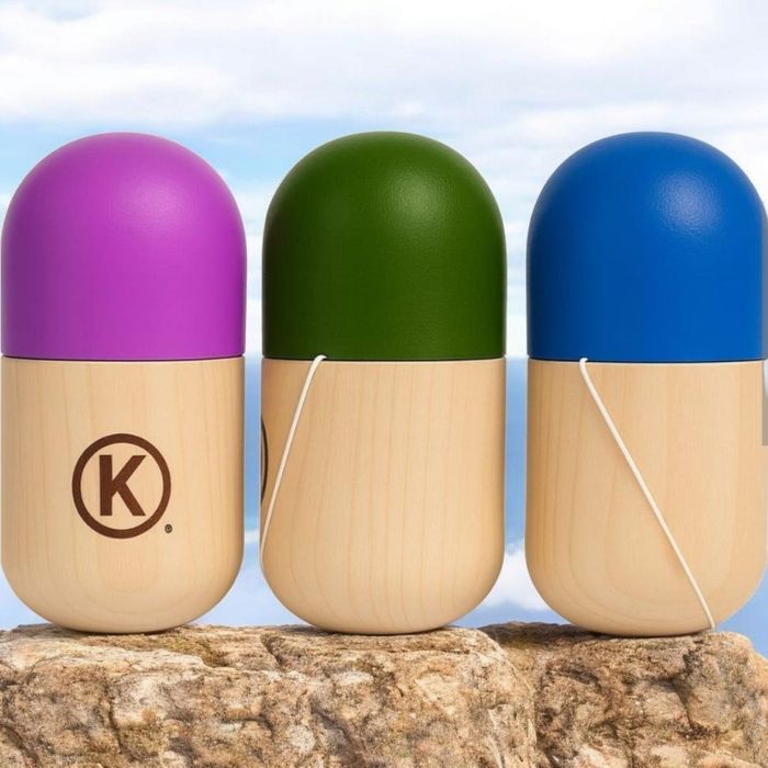 Kendama X Originala, Profesionala, Flippy, din Lemn, Rubber Grip, 18 c