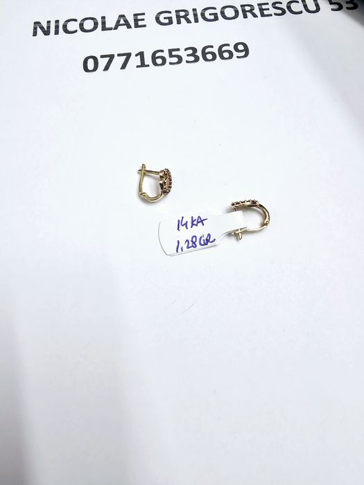 Vand cercei din aur 14 k 1.28 g cod 290