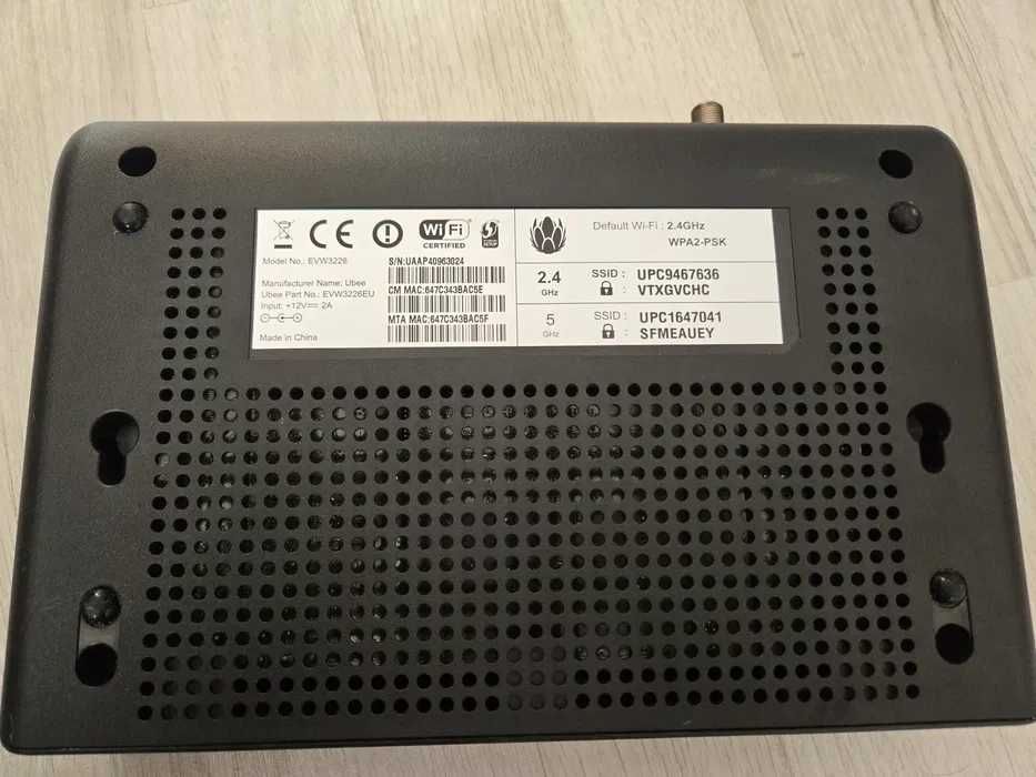 Router wireless 5Ghz dualband Ubiquity UBEE EVW3226