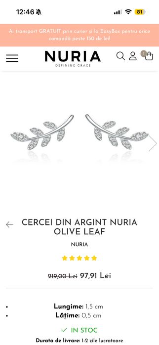 Cercei argint - Nuria