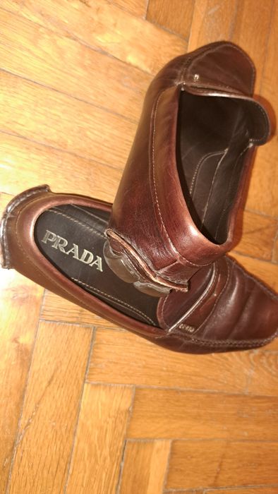 Обувки естествена кожа Прада PRADA