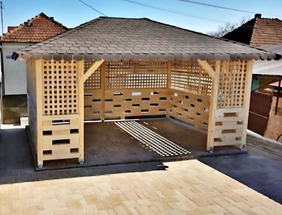 Vând și facem foișoare terase și magazie de depozitare și alte modele la cererea clientului ne deplasăm la destinația dumneavoastră oriunde în tara 07