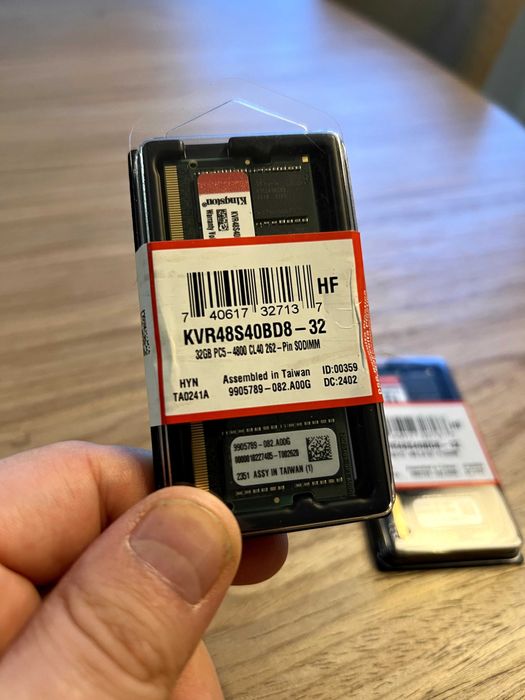 Новая ОЗУ Kingston 32GB DDR5 SODIMM (KVR48S40BD8-32)