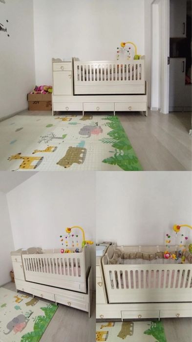 Детская кровать с шкафчиками