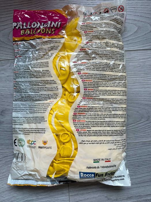 Baloane PALLONCINI, culoarea galbenă - 500 de bucăți