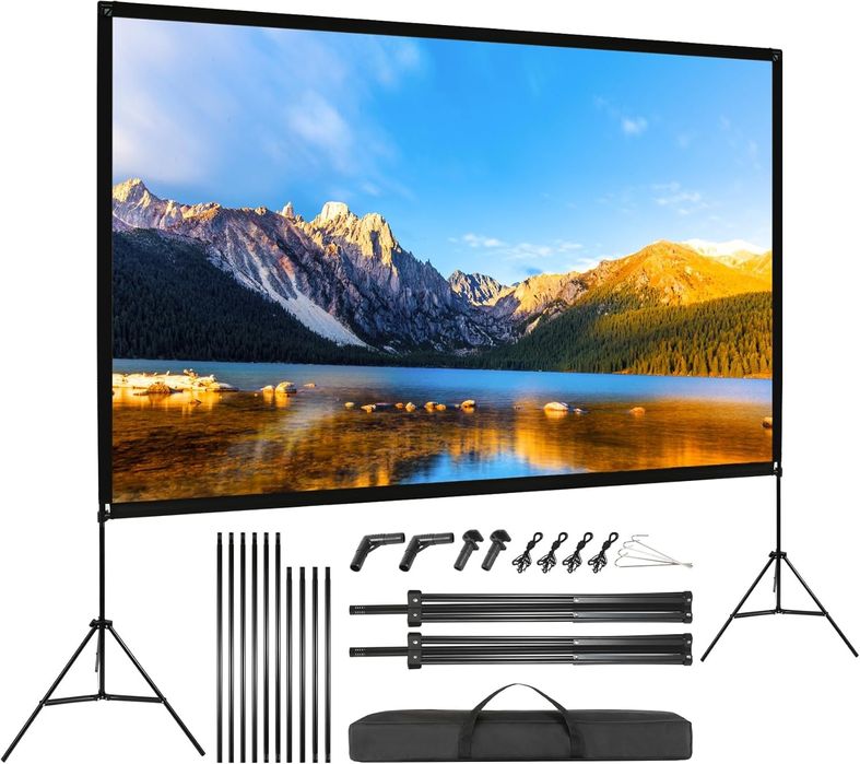 Преносим екран за проектор VISULAPEX 120" 4K със стойка и чанта