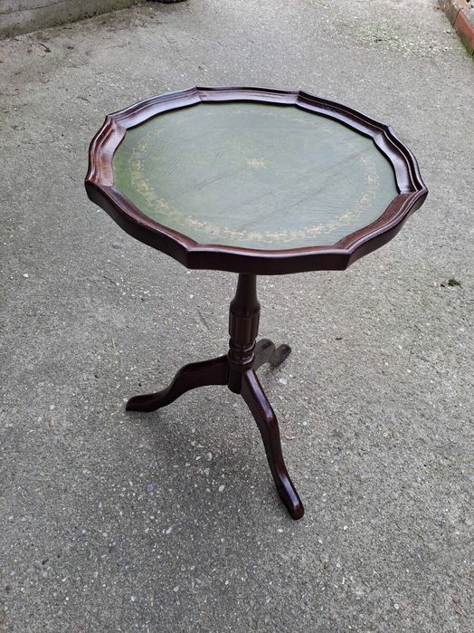 masa lemn masuta lemn blat piele