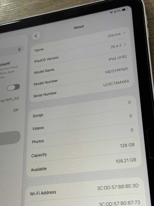 iPad 11 A16 Wi FI  128 GB