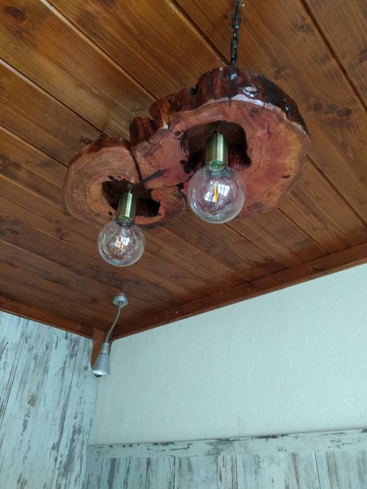 Изработвам полилеи от дърво и лампи стил: битов, арт, винтидж, рустик.
