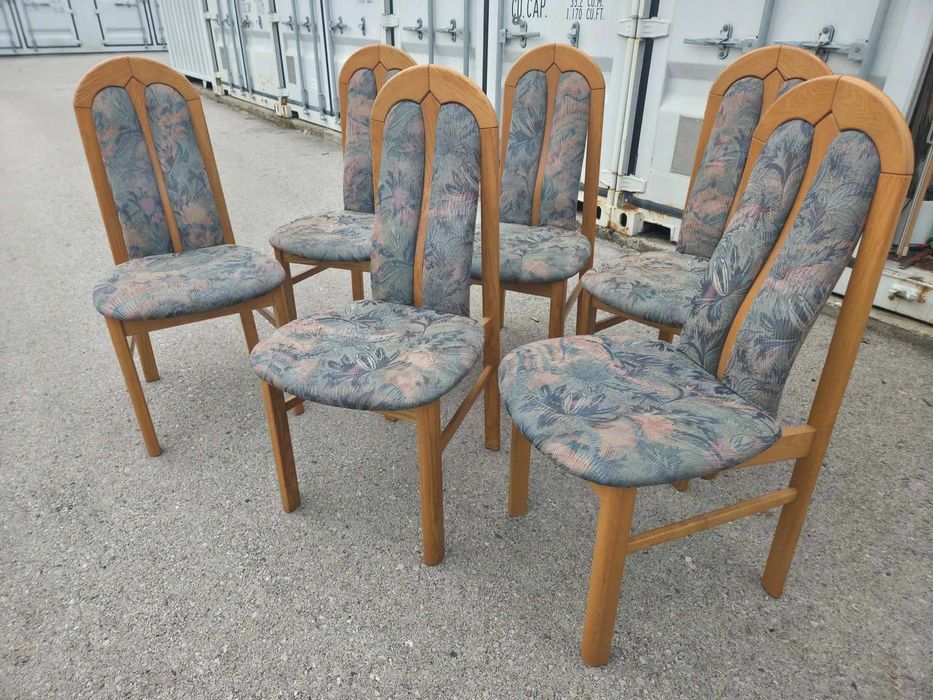 Masa Ovala Extensibila cu 2 Placi de Extinere si 6 Scaune