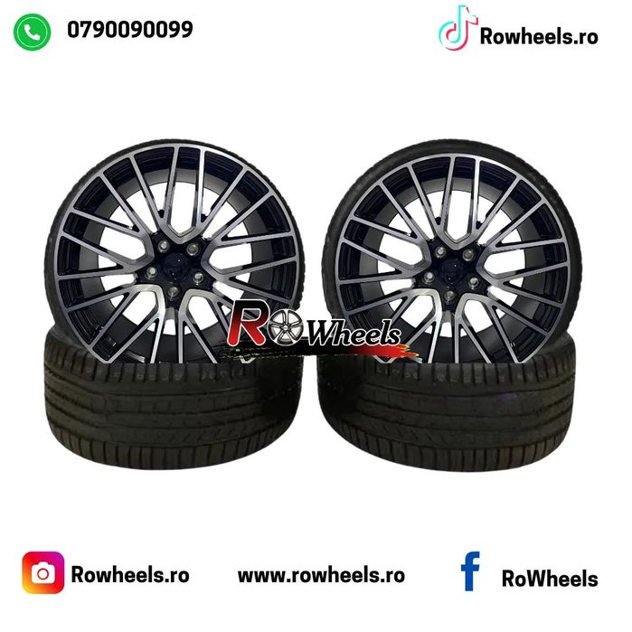 Jante Porsche 21 R21Panamera porsche cayenne negru lucios PORSCHE anvelope vara sau iarna incluse in pret jante in doua latimi