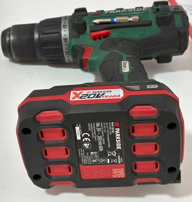 Акумулаторен винтоверт Parkside pabs 20 li e6  с батерия