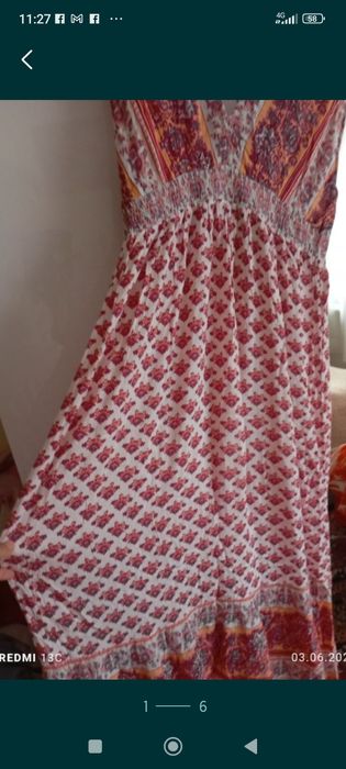 Rochie  lunga portocalie măr L