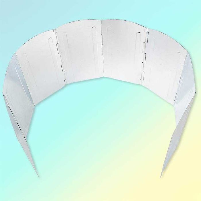 Сгъваема ветрозащитна преграда за котлони 8 панела, 120 x 30 см