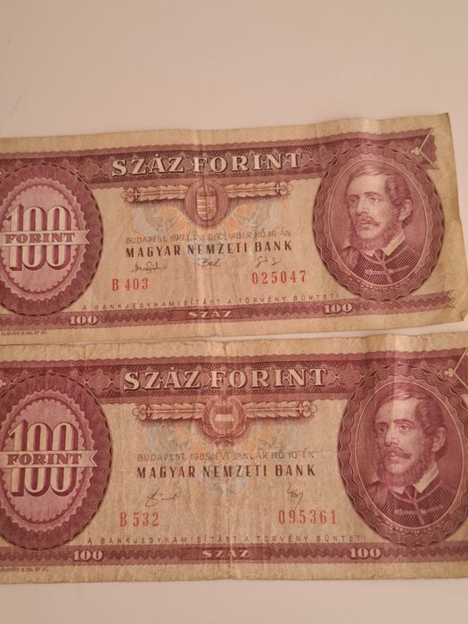 Vand bacnote vechi leva si forinti