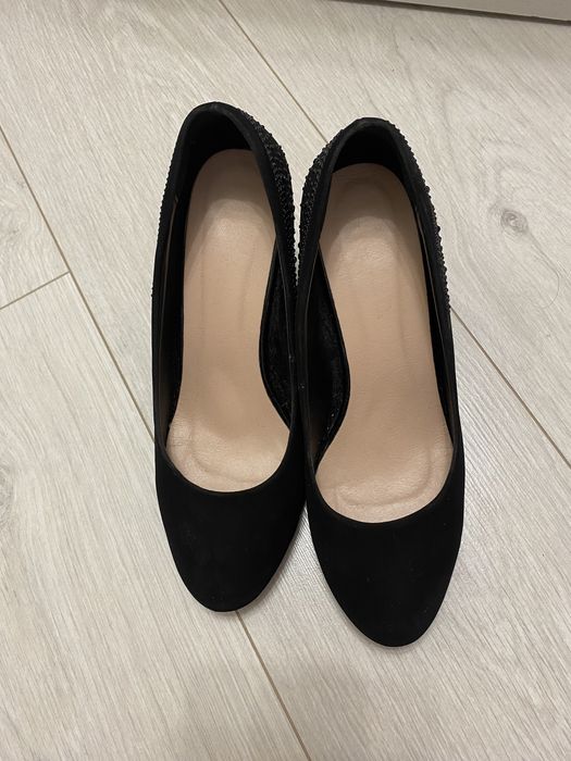 Туфли чёрные замш