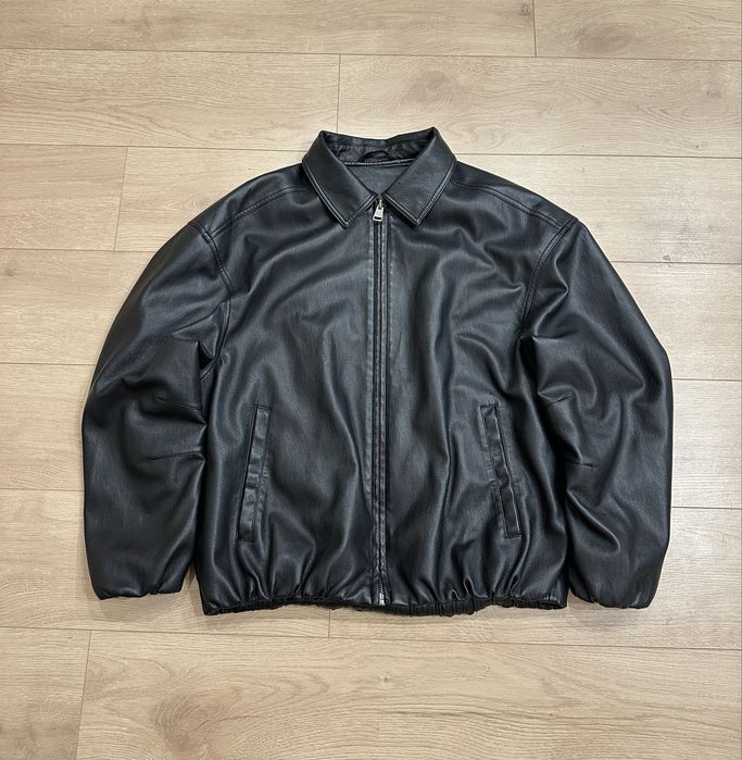Кожаный бомбер ZARA Oversize
