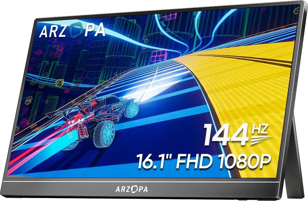 Monitor portabil ARZOPA Z1FC, 144Hz, 16.1'' 1080P, HDR, 72% NTSC, IPS