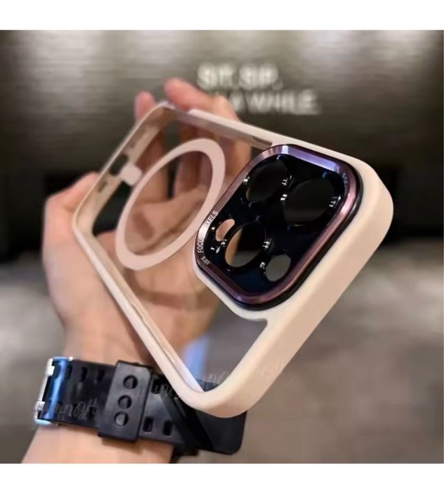 Iphone 14/15/16/17/PRO/MAX/PLUS Husa Magsafe Spate Lucios Magnetic