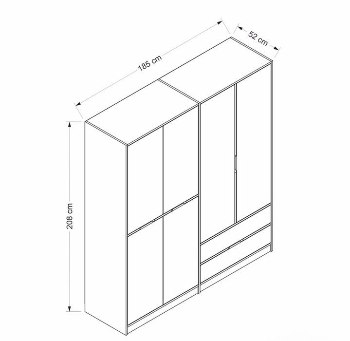 Гардероб 185/210см