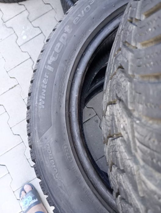 4anvelope iarna hankok 215/55/18 6.5mm dot 2021