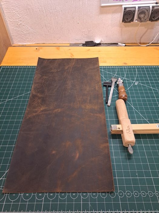 Piele tabacita, full grain leather, piele la metru, handmade