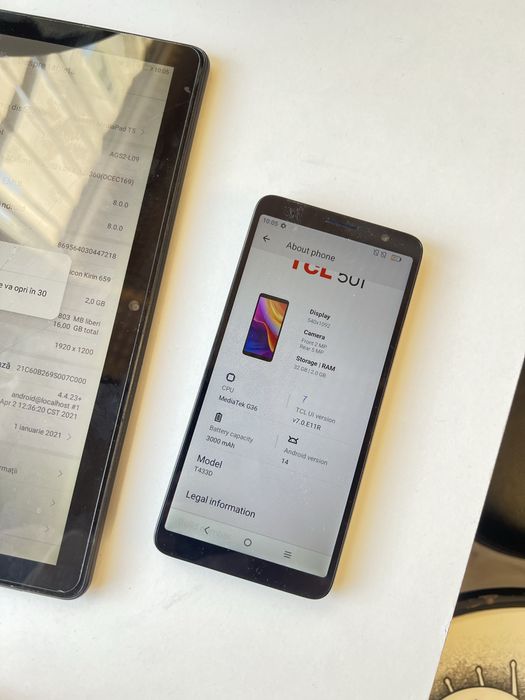 Vand telefon tcl si tableta huawei 350