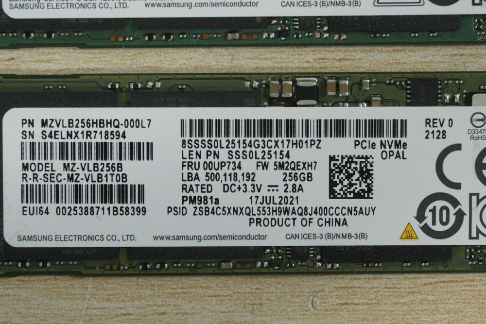 256GB Nvme SSD m.2 Samsung PM981a OEM - gen3 3500/2200mbs 250GB/ вкл. ДДС
