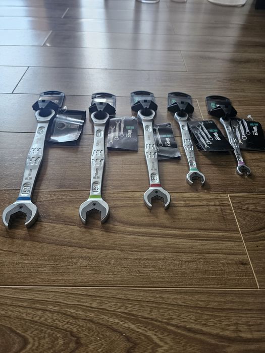 Set 5 chei combinate cu clichet Wera