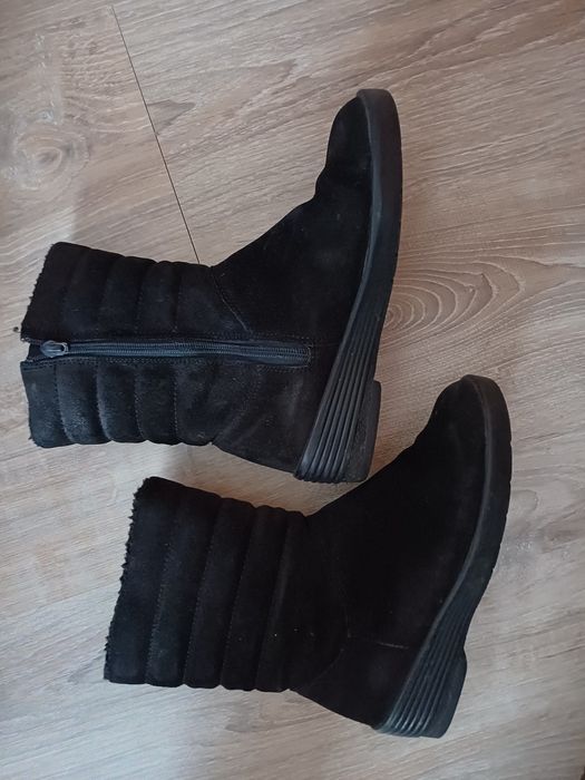 Сапоги кожанные черные
