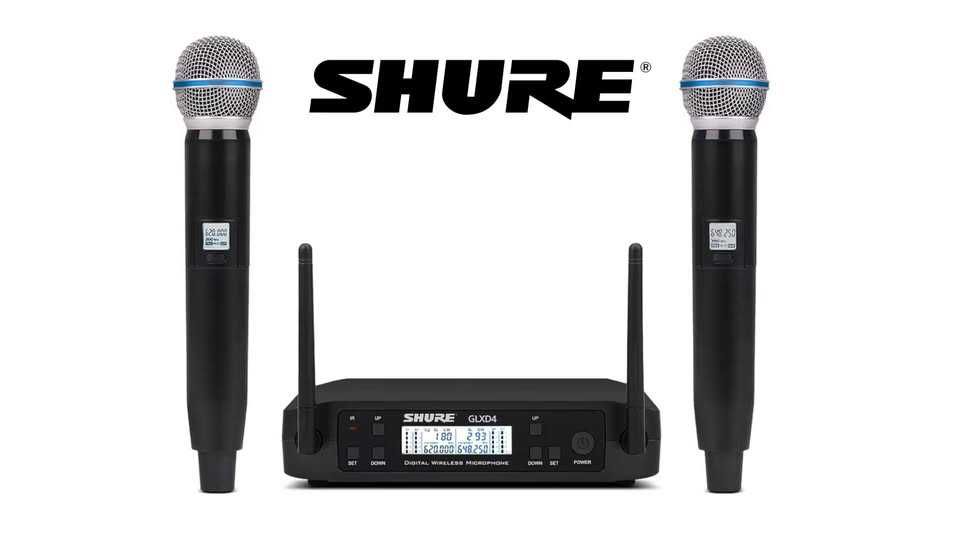 Set 2 Microfoane Wireless si Receiver UHF GLXD4 Shure Beta 58A