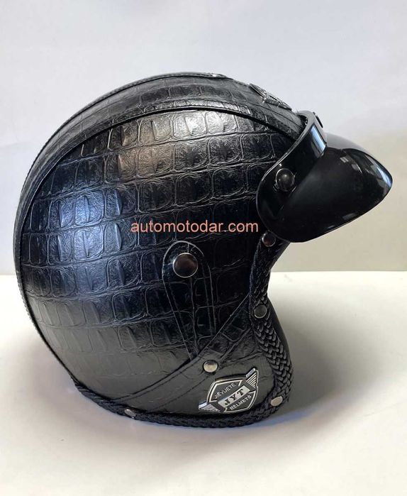 Отворена кожена каска
за мотор скутер мотопед