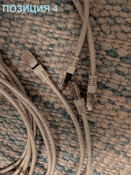 Качествени кабели аудио RCA, видео HDMI, мрежови LAN patch