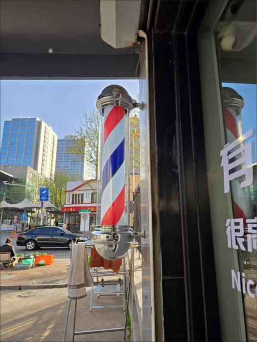 Вывеска Barber Pole для барбершопа (новая)