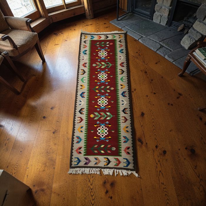 Covor oltenesc-Covoare traditionale romanesti-Carpeta motive florale