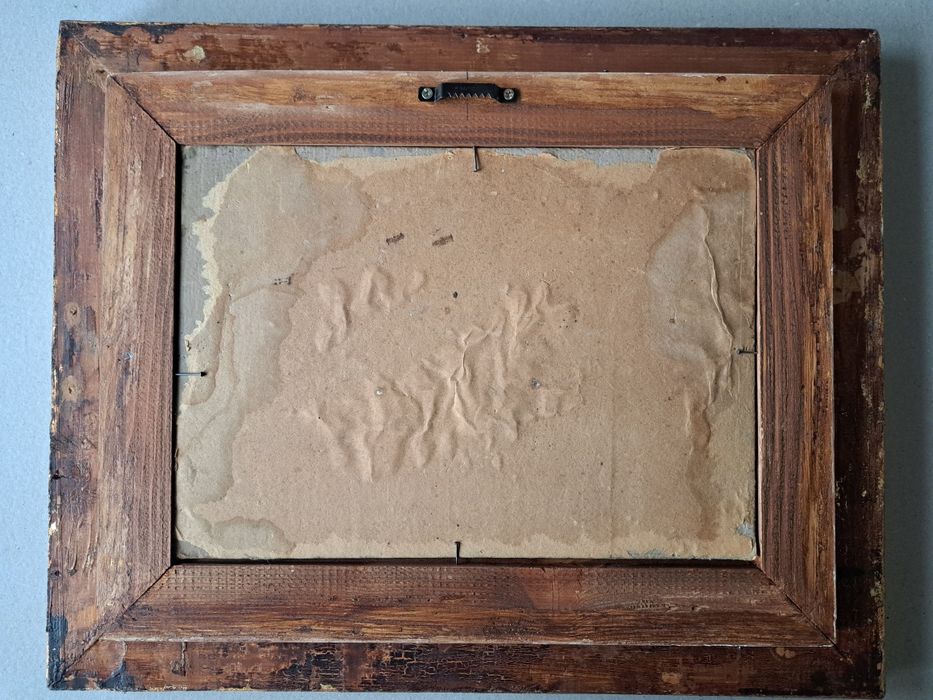 Pictură" Ograda cu animale", Mihail Poiana Mihalcea(1903 Poiana-1966)