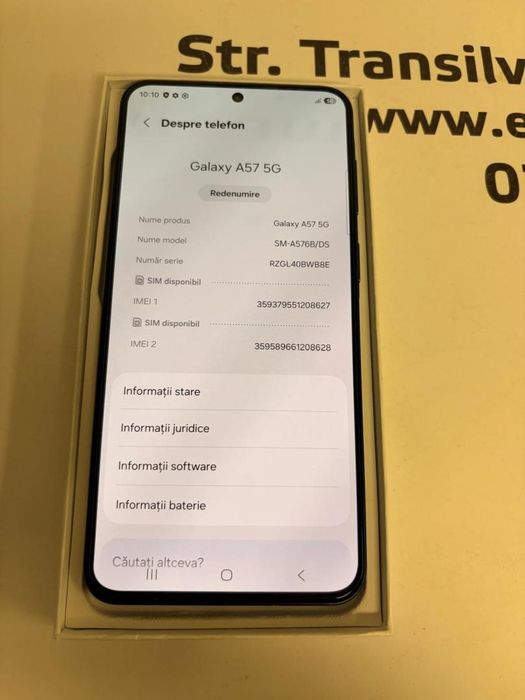 Telefon Samsung A57, Dual SIM, 8GB RAM, 128GB, 5G, Awesome Navy, -T-