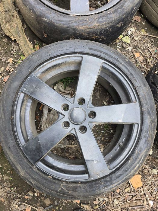 Roti 215 45 R17 5x112 VW Audi Seat cu semislick Federal 595RS-RR Jante Cauciucuri