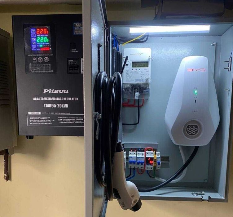 Установка зарядное устройство для электромобиль. Zaryadka o'rnatish