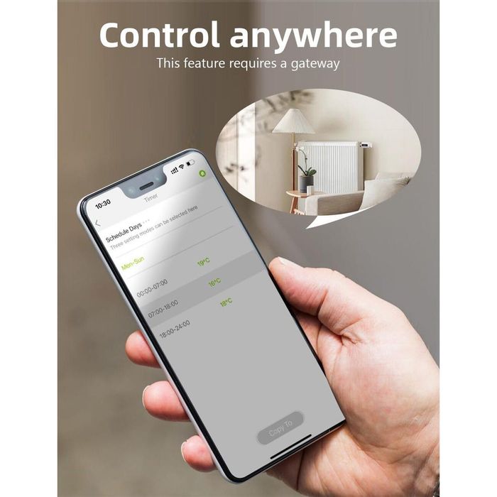 Смарт термостат за радиатор, Maxcio, Wi-Fi, Bluetooth