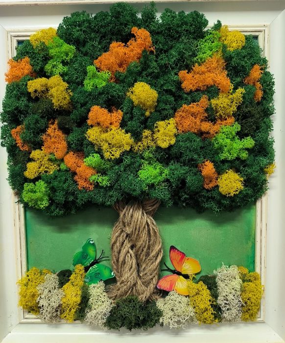 Декорации с жив Скандинавски мъх и