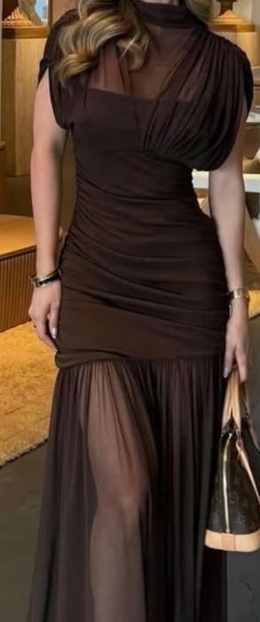 Вечернее платья коричневый