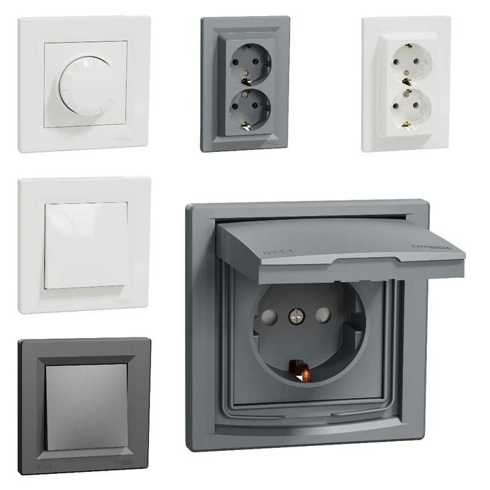 Розетки и включатели серии Asfora от Schneider Electric!
