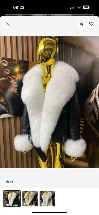 Cojoc din piele cu blana naturala