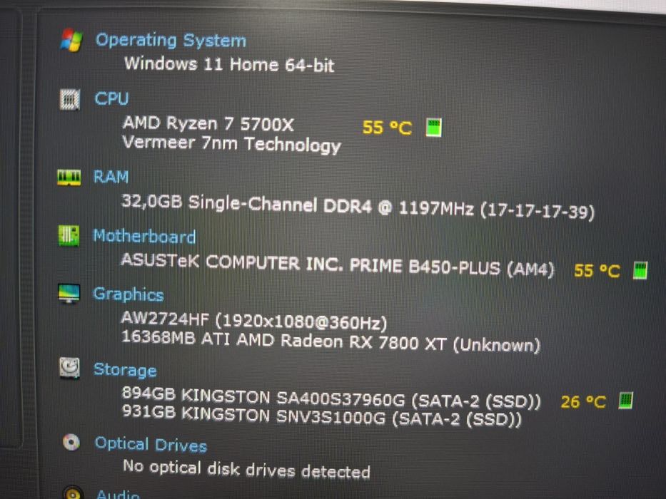 Memorie Kingston FURY Beast Black 32GB, DDR4-3200Mhz, CL16