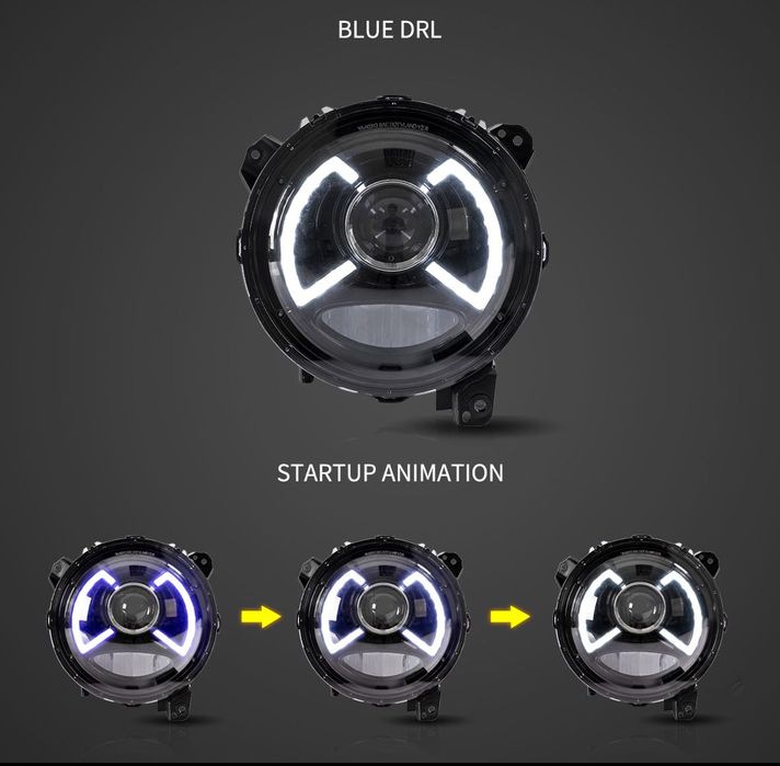 Тунинг FULL LED фарове Jeep Wrangler 2018+ JL JT