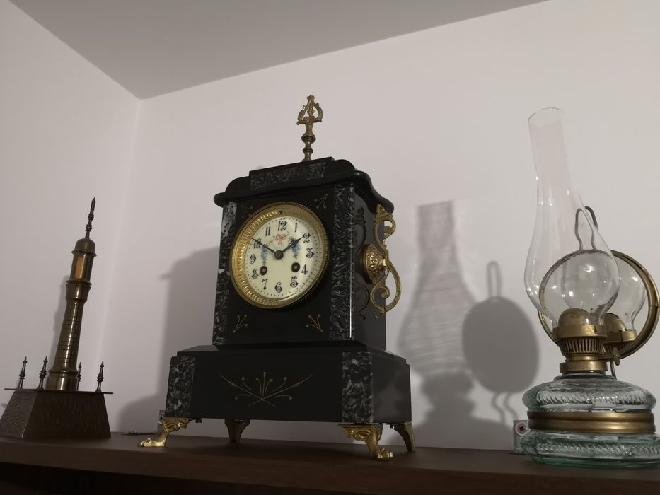 Ceas de șemineu Art Nouveau atelier Marti Fritz circa 1900 Franța.