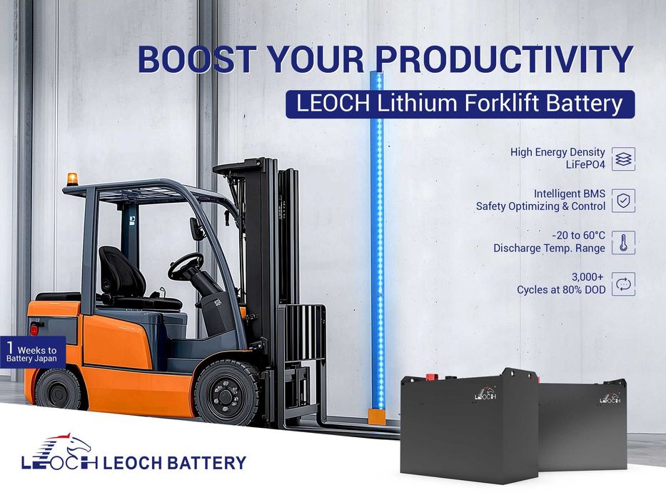 Тяговый литиевый аккумулятор для погрузчика 24V 48V 80V Leoch LiFePO4